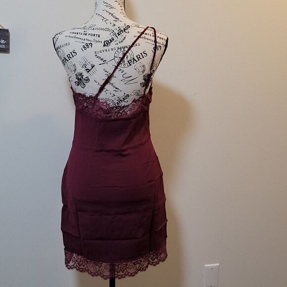 NWT Free People Burgandy Premonitions Dress Vetiver Bloom-L - Picture 9 of 12